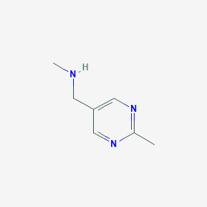 molecular formula C7H11N3 B173649 N-Methyl-1-(2-methylpyrimidin-5-yl)methanamine CAS No. 1248406-79-2