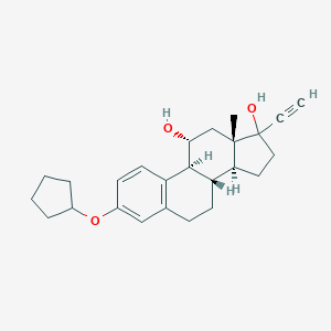 molecular formula C25H32O3 B017366 (8S,9S,11R,13S,14S)-3-cyclopentyloxy-17-ethynyl-13-methyl-7,8,9,11,12,14,15,16-octahydro-6H-cyclopenta[a]phenanthrene-11,17-diol CAS No. 111102-94-4