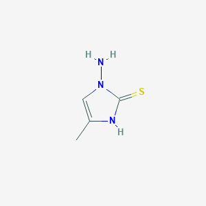 molecular formula C4H7N3S B173677 1-Amino-4-methyl-1H-imidazole-2-thiol CAS No. 16163-48-7