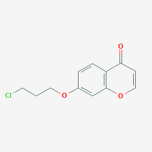 molecular formula C12H11ClO3 B173714 4H-1-Benzopyran-4-one, 7-(3-chloropropoxy)- CAS No. 105277-69-8