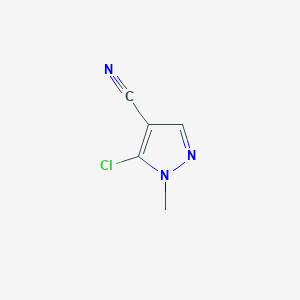 molecular formula C5H4ClN3 B173730 5-Chloro-1-methyl-1H-pyrazole-4-carbonitrile CAS No. 111493-52-8