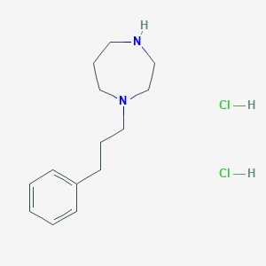 molecular formula C14H24Cl2N2 B173731 1-(3-Phenylpropyl)-1,4-diazepane dihydrochloride CAS No. 198895-75-9