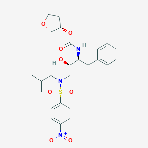 molecular formula C25H33N3O8S B017375 [(1S,2R)-3-[[(4-Nitrophenyl)sulfonyl](2-methylpropyl)amino]-2-hydroxy-1-phenylmethyl)propyl]carbamic Acid, (3S)-Tetrahydro-3-furanyl Ester CAS No. 160231-69-6
