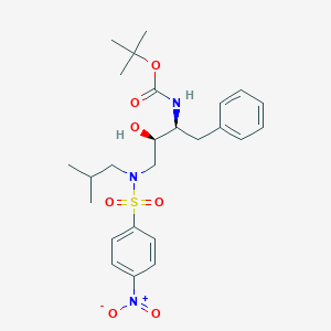 molecular formula C25H35N3O7S B017376 Tert-butyl [(1S,2R)-1-benzyl-2-hydroxy-3-[isobutyl[(4-nitrophenyl)sulfonyl]amino]propyl]carbamate CAS No. 191226-98-9