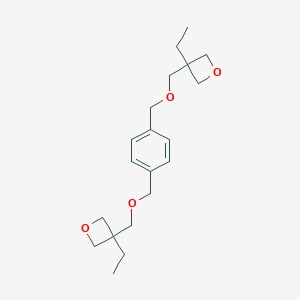 molecular formula C20H30O4 B173767 1,4-Bis[(3-ethyl-3-oxetanylmethoxy)methyl]benzene CAS No. 142627-97-2