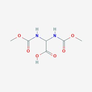 molecular formula C6H10N2O6 B173793 2,2-Bis((methoxycarbonyl)amino)acetic acid CAS No. 110599-27-4