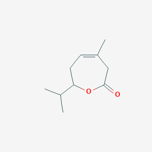 molecular formula C10H16O2 B173813 5-Methyl-2-propan-2-yl-3,6-dihydro-2H-oxepin-7-one CAS No. 199797-32-5