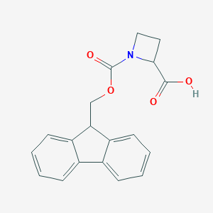 molecular formula C19H17NO4 B173819 1-(9H-fluoren-9-ylmethoxycarbonyl)azetidine-2-carboxylic Acid CAS No. 184763-07-3