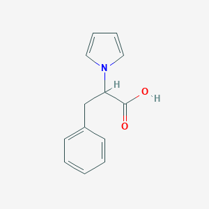 molecular formula C13H13NO2 B173820 3-phenyl-2-(1H-pyrrol-1-yl)propanoic acid CAS No. 105264-20-8