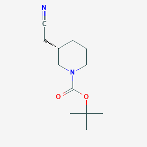 molecular formula C12H20N2O2 B173825 (S)-tert-Butyl 3-(cyanomethyl)piperidine-1-carboxylate CAS No. 1217710-12-7