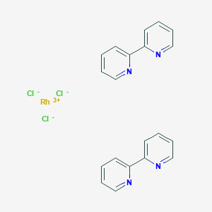 molecular formula C20H16Cl3N4Rh B173843 2-Pyridin-2-ylpyridine rhodium(III) trichloride CAS No. 14551-15-6