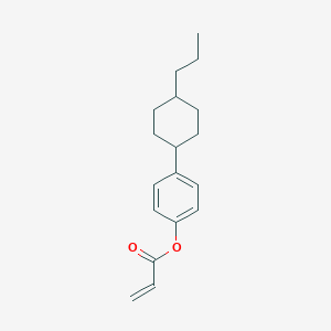 molecular formula C18H24O2 B173850 2-Propenoic acid, 4-(trans-4-propylcyclohexyl)phenyl ester CAS No. 168274-89-3