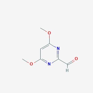 molecular formula C7H8N2O3 B173854 4,6-Dimethoxypyrimidine-2-carbaldehyde CAS No. 125966-89-4