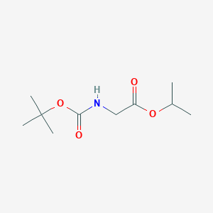 B173865 Glycine, N-[(1,1-dimethylethoxy)carbonyl]-, 1-methylethyl ester (9CI) CAS No. 197579-95-6