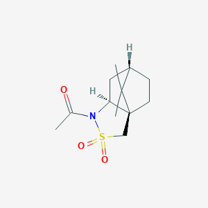 molecular formula C12H19NO3S B173890 1-((3aR,6S,7aS)-8,8-Dimethyl-2,2-dioxidohexahydro-1H-3a,6-methanobenzo[c]isothiazol-1-yl)ethanone CAS No. 150448-66-1