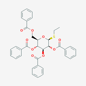 molecular formula C36H32O9S B173900 β-D-吡喃葡萄糖苷，乙基 1-硫代-, 2,3,4,6-四苯甲酸酯 CAS No. 113214-71-4