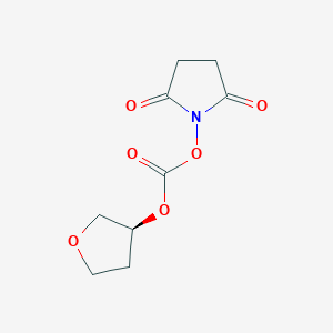 molecular formula C9H11NO6 B017400 (2,5-dioxopyrrolidin-1-yl) [(3S)-oxolan-3-yl] carbonate CAS No. 138499-08-8