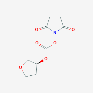 molecular formula C9H11NO6 B017400 Carbonic Acid 2,5-Dioxopyrrolidin-1-yl (S)-Tetrahydrofuran-3-yl Ester CAS No. 138499-08-8