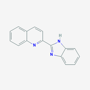 molecular formula C16H11N3 B174014 2-(1H-benzimidazol-2-yl)quinoline CAS No. 14044-48-5