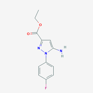 molecular formula C12H12FN3O2 B174041 Ethyl 5-amino-1-(4-fluorophenyl)-1H-pyrazole-3-carboxylate CAS No. 1264046-99-2