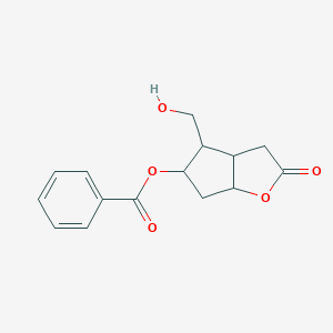 molecular formula C15H16O5 B174054 4-(hydroxymethyl)-2-oxohexahydro-2H-cyclopenta[b]furan-5-yl benzoate CAS No. 172821-93-1