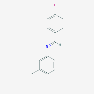 molecular formula C15H14FN B174055 3,4-二甲基-N-(4-氟苄叉基)苯胺 CAS No. 198879-69-5