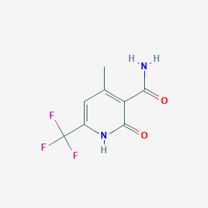 molecular formula C8H7F3N2O2 B174070 2-Hydroxy-4-methyl-6-(trifluoromethyl)nicotinamide CAS No. 116548-07-3