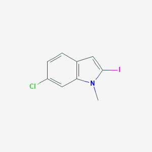 molecular formula C9H7ClIN B174081 6-Chloro-2-iodo-1-methyl-1H-indole CAS No. 174734-20-4