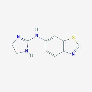 molecular formula C10H10N4S B174098 N-(4,5-Dihydro-1H-imidazol-2-yl)-1,3-benzothiazol-6-amine CAS No. 196204-80-5