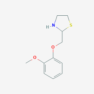 molecular formula C11H15NO2S B174103 2-((2-Methoxyphenoxy)methyl)thiazolidine CAS No. 103181-68-6
