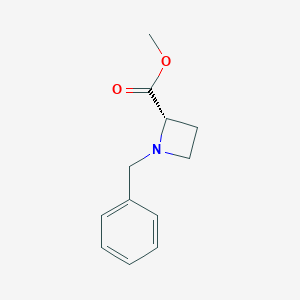 molecular formula C12H15NO2 B174107 methyl (2S)-1-benzylazetidine-2-carboxylate CAS No. 127382-20-1