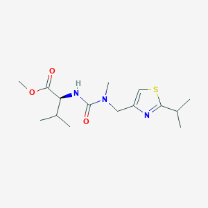 molecular formula C15H25N3O3S B017413 N-((N-Methyl-N-((2-isopropyl-4-thiazolyl)methyl)amino)carbonyl)-L-valine Methyl Ester CAS No. 154248-99-4