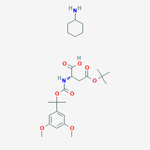 molecular formula C26H42N2O8 B174150 Ddz-Asp(OtBu)-OH cyclohexylammonium salt CAS No. 198487-68-2