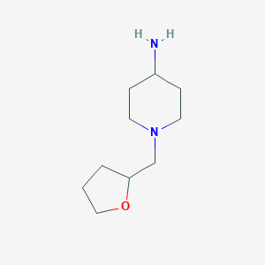 molecular formula C10H20N2O B174152 1-(四氢呋喃-2-基甲基)哌啶-4-胺 CAS No. 108282-26-4