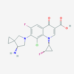 molecular formula C19H18ClF2N3O3 B174157 7-((R)-7-amino-5-azaspiro[2.4]heptan-5-yl)-8-chloro-6-fluoro-1-((1R,2S)-2-fluorocyclopropyl)-4-oxo-1,4-dihydroquinoline-3-carboxylic acid CAS No. 127254-10-8