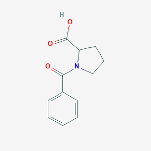 molecular formula C12H13NO3 B174159 1-Benzoylpyrrolidine-2-carboxylic acid CAS No. 195719-48-3