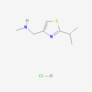 molecular formula C8H15ClN2S B017419 1-(2-Isopropylthiazol-4-yl)-N-methylmethanamine hydrochloride CAS No. 908591-25-3