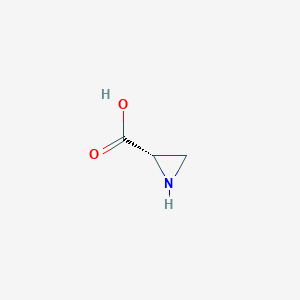 molecular formula C3H5NO2 B174203 (S)-Aziridine-2-carboxylic acid CAS No. 1758-77-6