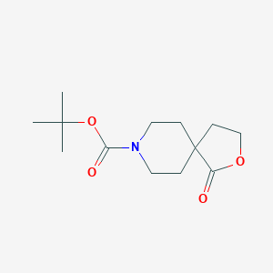 molecular formula C13H21NO4 B174212 Tert-butyl 1-oxo-2-oxa-8-azaspiro[4.5]decane-8-carboxylate CAS No. 154348-08-0