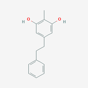 molecular formula C15H16O2 B174219 Stilbostemin B CAS No. 162411-67-8