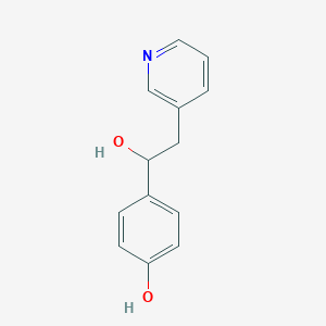 molecular formula C13H13NO2 B174220 4-(1-Hydroxy-2-(pyridin-3-yl)ethyl)phenol CAS No. 115382-40-6
