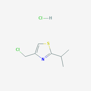 molecular formula C7H11Cl2NS B017423 4-(Chloromethyl)-2-isopropylthiazole hydrochloride CAS No. 65386-28-9