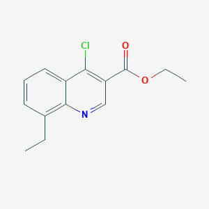 molecular formula C14H14ClNO2 B174230 Ethyl 4-chloro-8-ethylquinoline-3-carboxylate CAS No. 113515-72-3