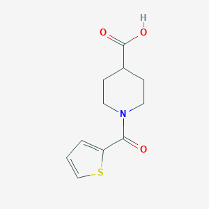 molecular formula C11H13NO3S B174264 1-(Thiophene-2-carbonyl)-piperidine-4-carboxylic acid CAS No. 147636-34-8