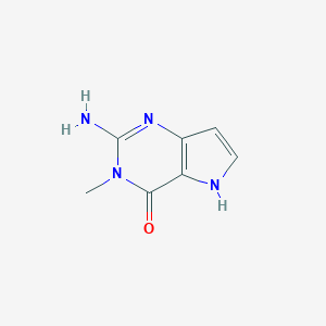 molecular formula C7H8N4O B174277 2-Amino-3-methyl-3H-pyrrolo[3,2-d]pyrimidin-4(5H)-one CAS No. 151587-61-0