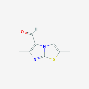 molecular formula C8H8N2OS B017430 2,6-Dimethylimidazo[2,1-b][1,3]thiazole-5-carbaldehyde CAS No. 102410-25-3
