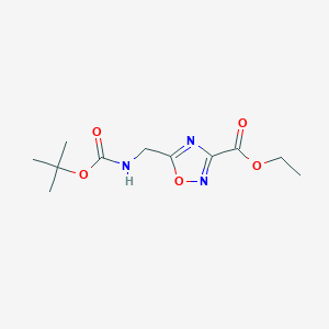 Ethyl 5-((tert-butoxycarbonylamino)methyl)-1,2,4-oxadiazole-3-carboxylate