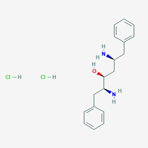 molecular formula C18H26Cl2N2O B017432 2S,3S,5S-2,5-Diamino-3-hydroxy-1,6-diphenylhexane, Dihydrochloride CAS No. 156769-85-6