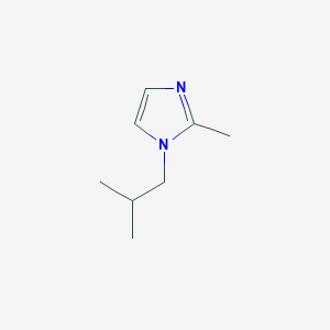 molecular formula C8H14N2 B174322 2-Methyl-1-(2-methylpropyl)-1H-imidazole CAS No. 116680-33-2