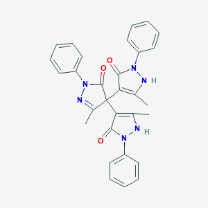 5-methyl-4,4-bis(5-methyl-3-oxo-2-phenyl-1H-pyrazol-4-yl)-2-phenylpyrazol-3-one